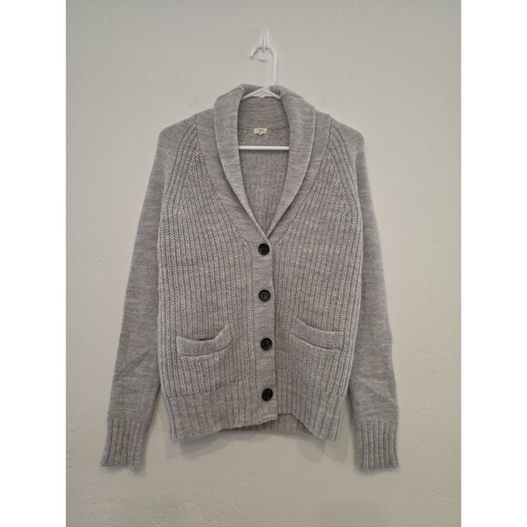 J. Crew Sweaters - J.Crew Women's XS Gray Alpaca Wool Blend Shawl Collar Button Cardigan Sweater